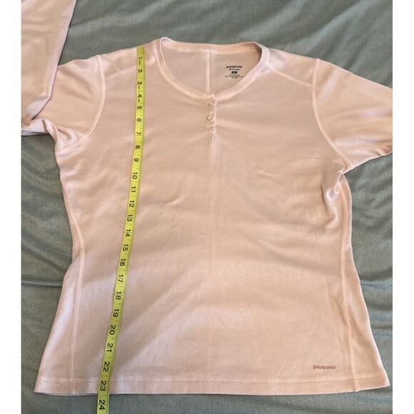 Women’s Patagonia Apilene PINK w/Buttons Knit Long Sleeve Top Shirt Polyester L - Picture 9 of 9